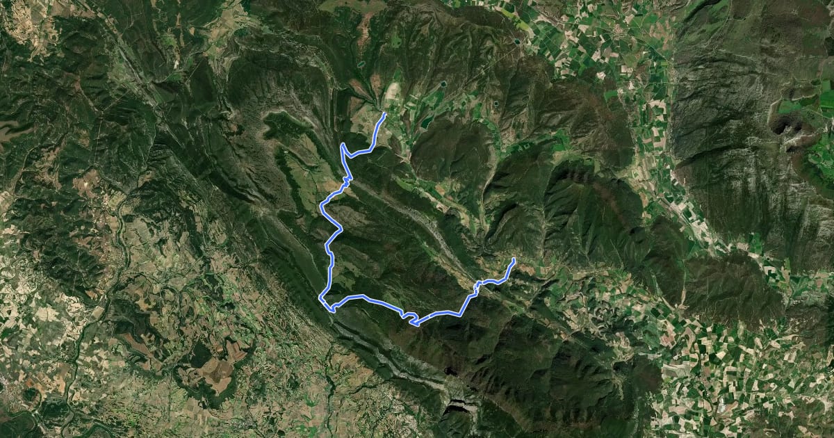 Маршрут GR 282 Bóveda - San Millan de San Zadornil на спутниковом снимке