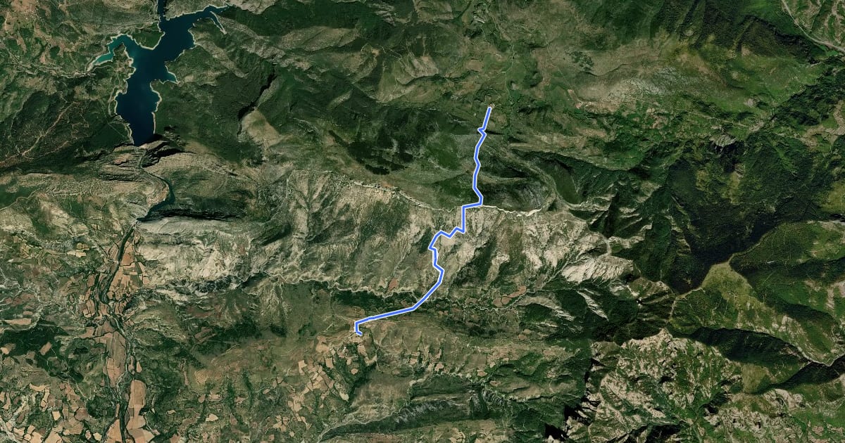 Маршрут GR 3 Sender Central de Catalunya - Etapa 09 на спутниковом снимке