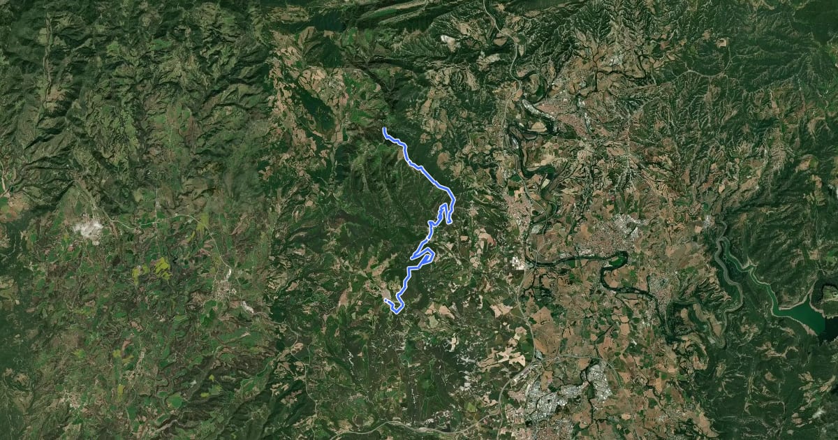 Маршрут GR 3 Sender Central de Catalunya - Etapa 33 на спутниковом снимке