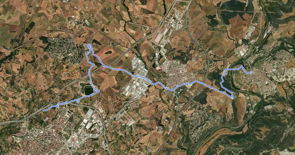 Маршрут GR 3 Sender Central de Catalunya - Etapa 38 на спутниковом снимке