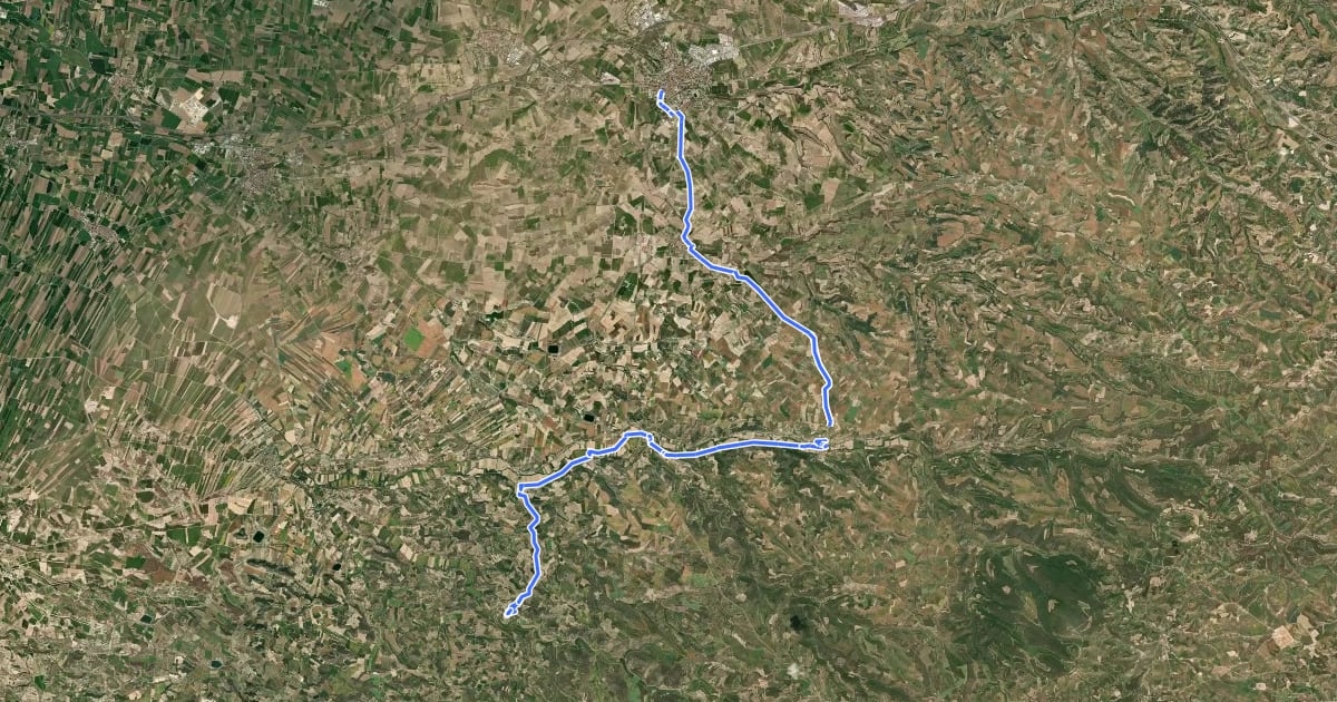 Маршрут GR 3 Sender Central de Catalunya - Etapa 47 на спутниковом снимке