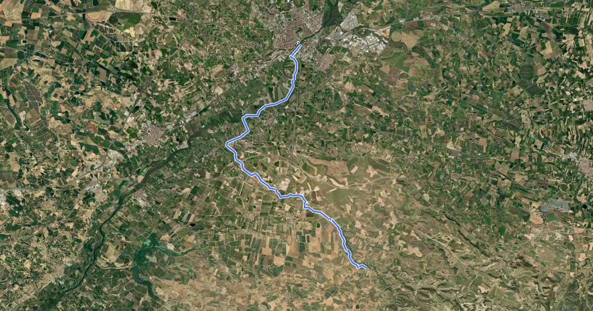 Маршрут GR 3 Sender Central de Catalunya - Etapa 51 на спутниковом снимке