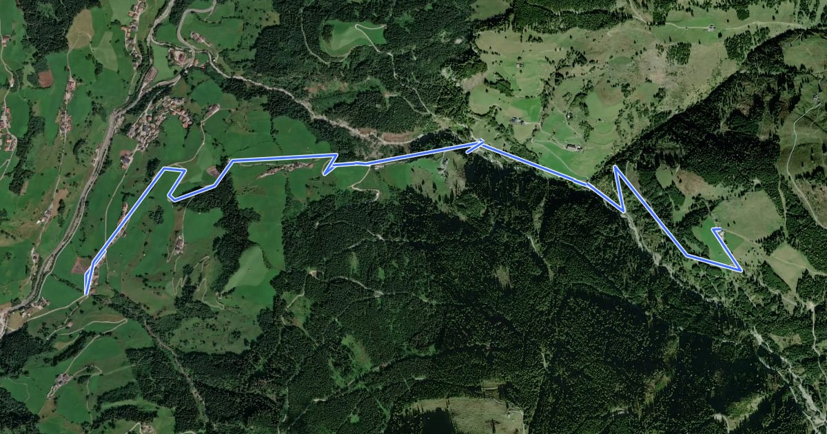 Маршрут GR 43 Großarl - Breitenebenalm на спутниковом снимке