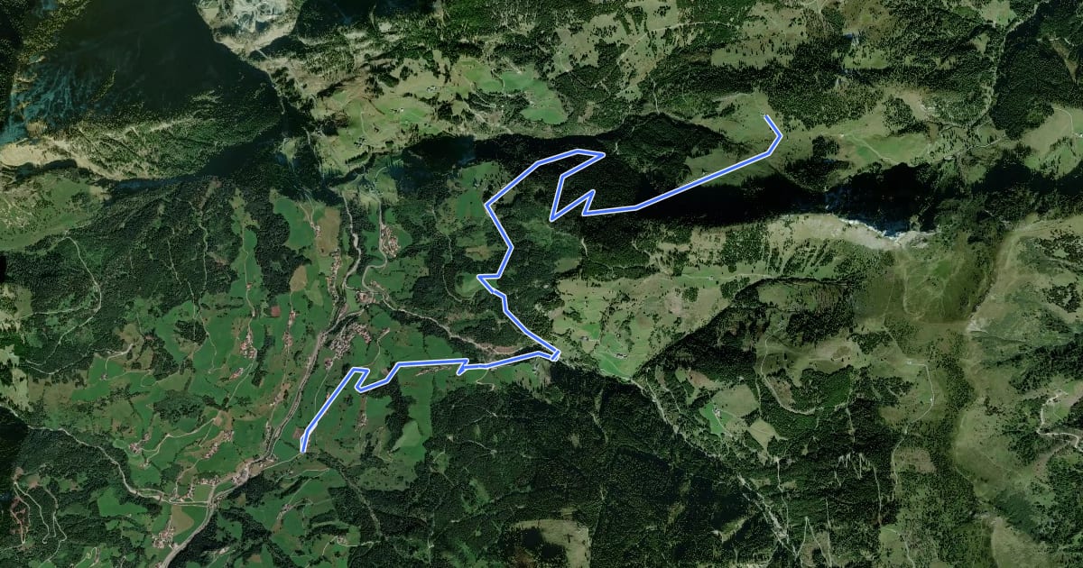 Маршрут GR 46 Großarl - Maurachalm на спутниковом снимке