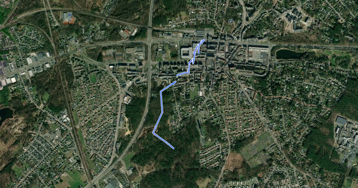 Маршрут GR 5 Aanlooproute Genk на спутниковом снимке