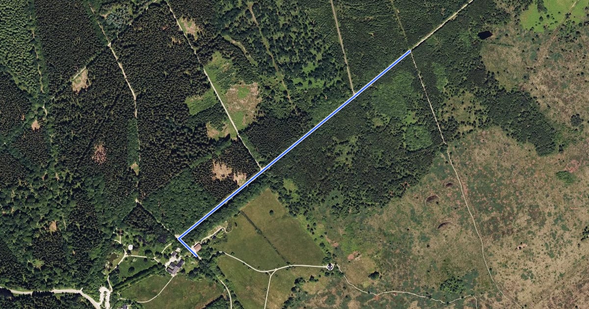 Маршрут GR 5 Variante Hors Fagne на спутниковом снимке