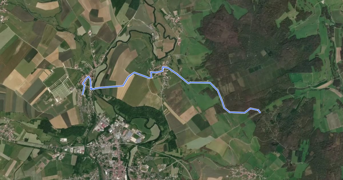 Маршрут GR 507 (variante) на спутниковом снимке