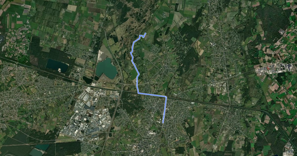 Маршрут GR 561 Kempen - Maaspad Aanlooproute Neerpelt на спутниковом снимке