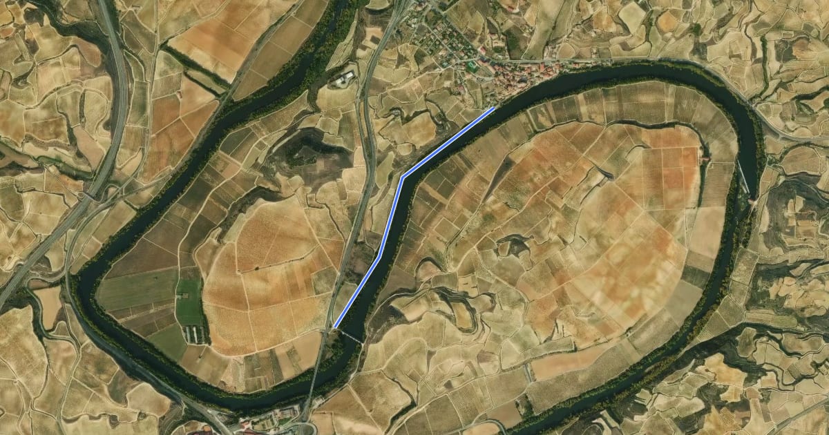 Маршрут GR 99 Camino natural del Ebro на спутниковом снимке