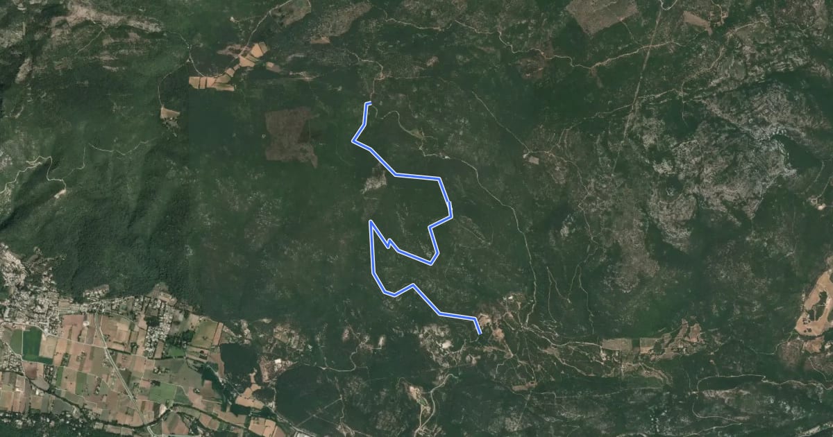 Маршрут GR 99 variante на спутниковом снимке