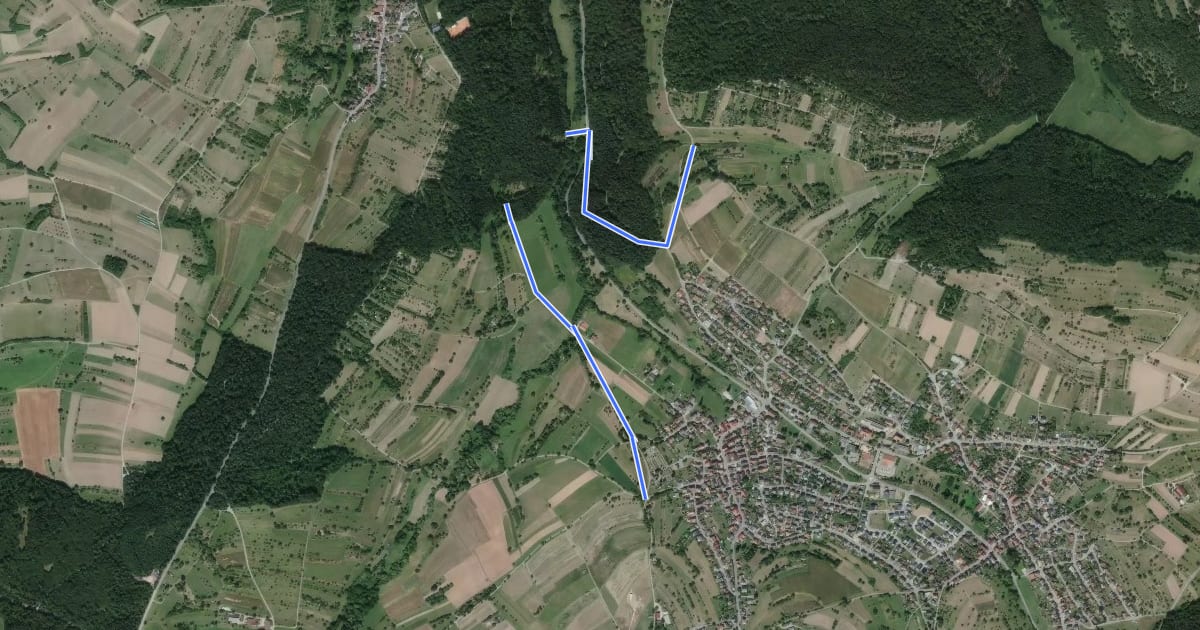 Маршрут Gräfenhausen Friedhof - Aspenäule на спутниковом снимке