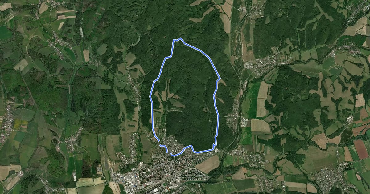 Маршрут Grófka trail на спутниковом снимке