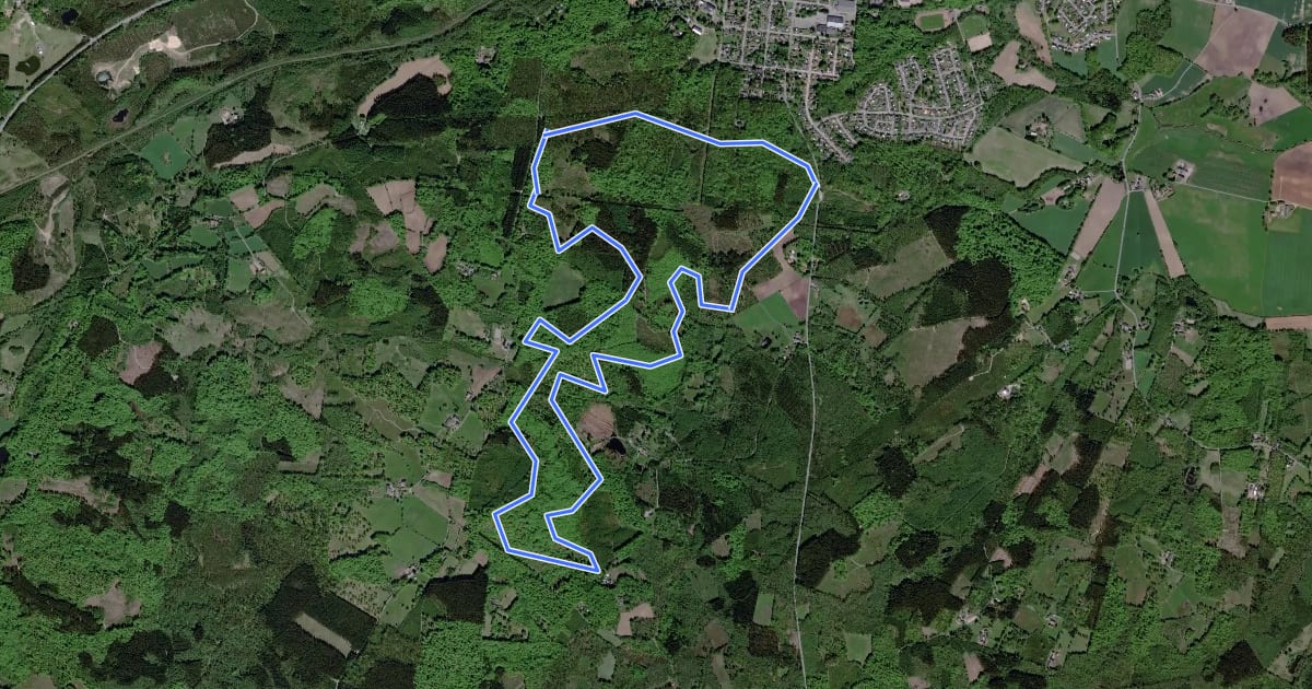 Маршрут Grön (10 km) на спутниковом снимке