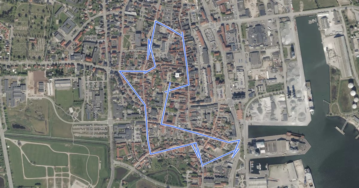 Маршрут Grøn Kløversti, Aabenraa на спутниковом снимке