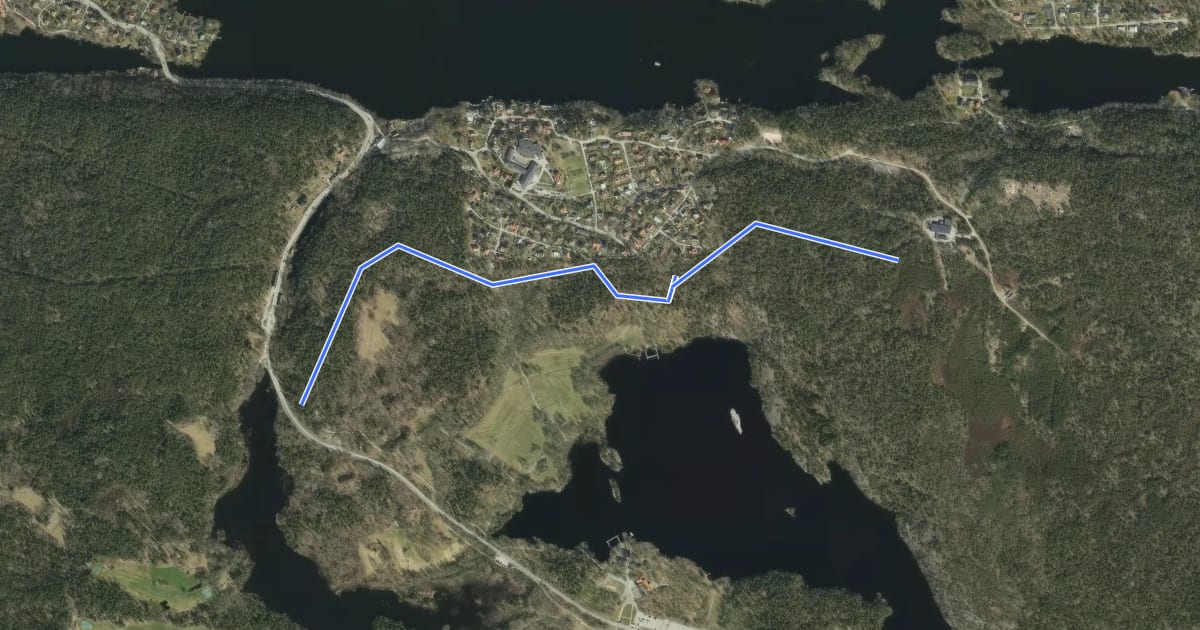 Маршрут Gröna länken на спутниковом снимке