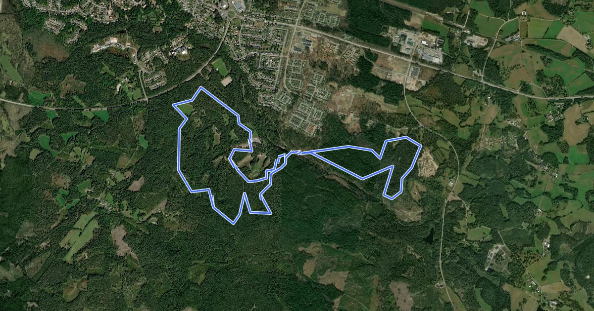 Маршрут Gröna slingan - 10km на спутниковом снимке
