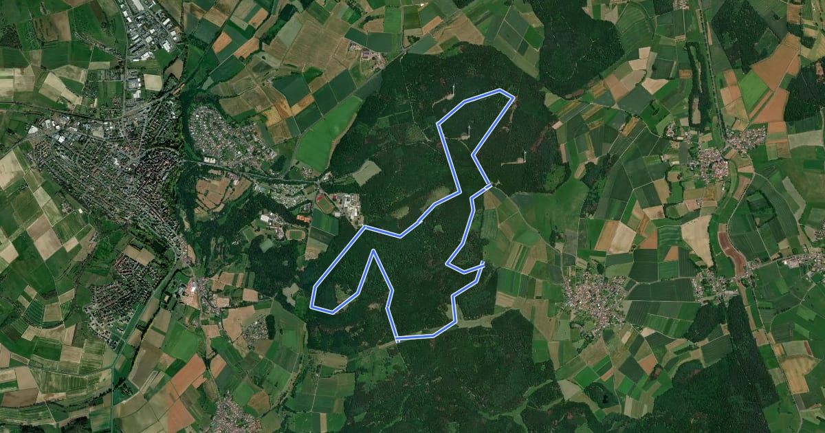 Маршрут Grünberg - Nordic 3 Teichkopf-Route на спутниковом снимке