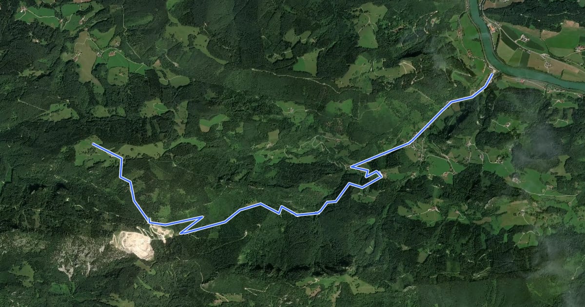 Маршрут Grünburger Hütte von Trattenbach на спутниковом снимке