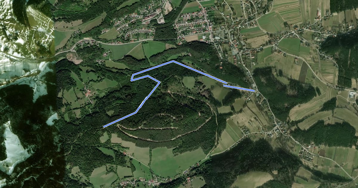 Маршрут Gründbach Freibad - Füllenhalskreuz (Anschluß WWW06) на спутниковом снимке