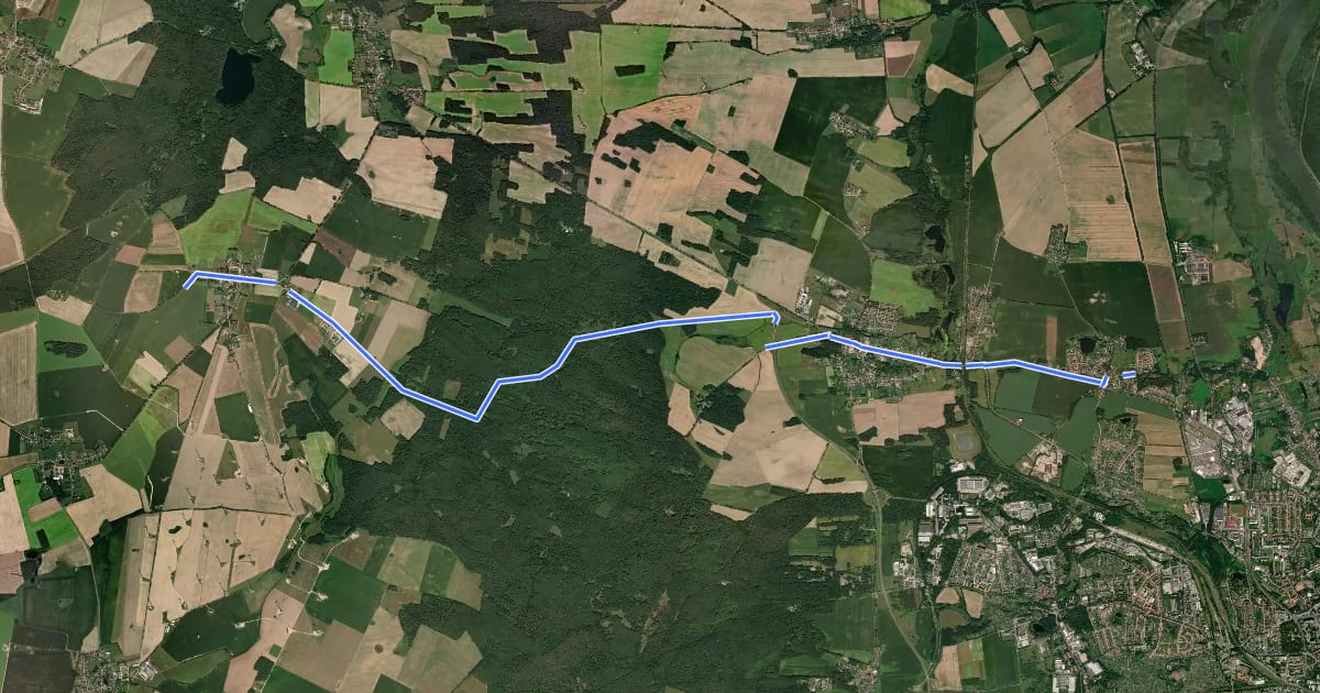 Маршрут Grüner Balken на спутниковом снимке
