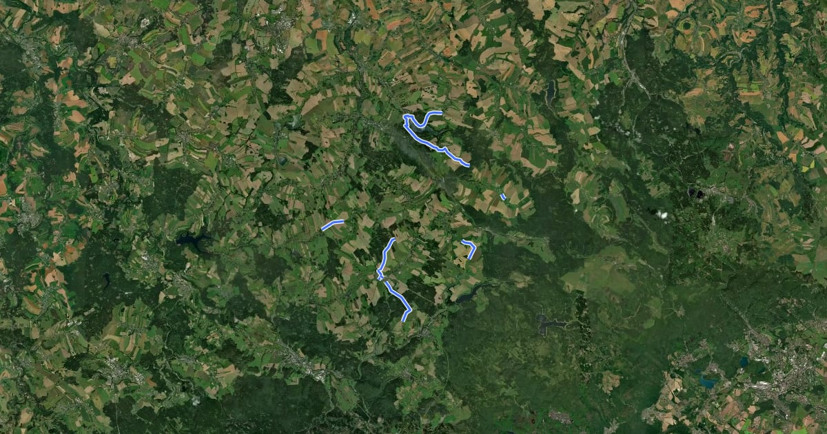 Маршрут Grüner Balken Raum Sayda, Dorfchemnitz, Heidersdorf, Dittersbach на спутниковом снимке