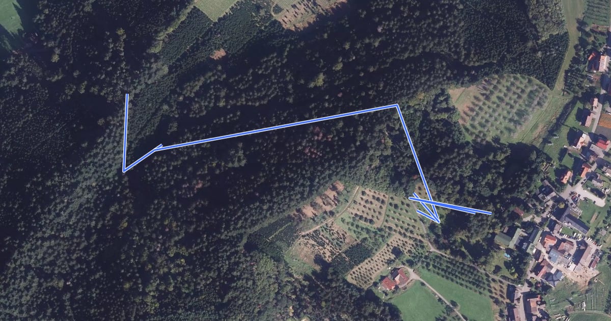 Маршрут Grüner Baum Park - Heuberger Eck на спутниковом снимке