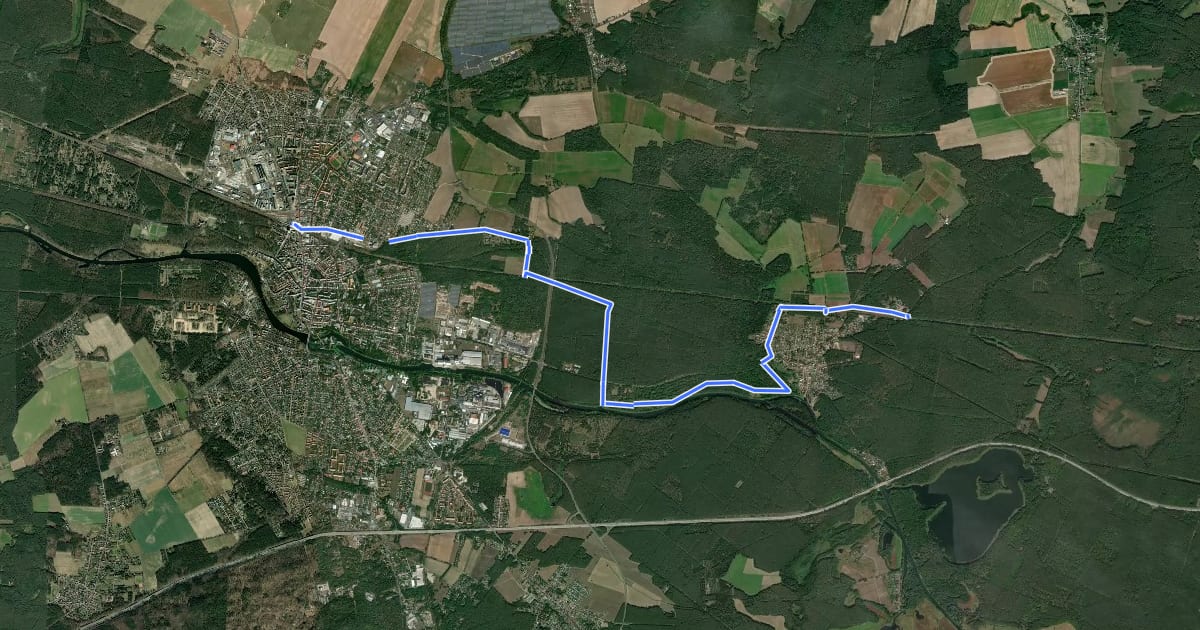 Маршрут Grüner Punkt - Route 10 на спутниковом снимке