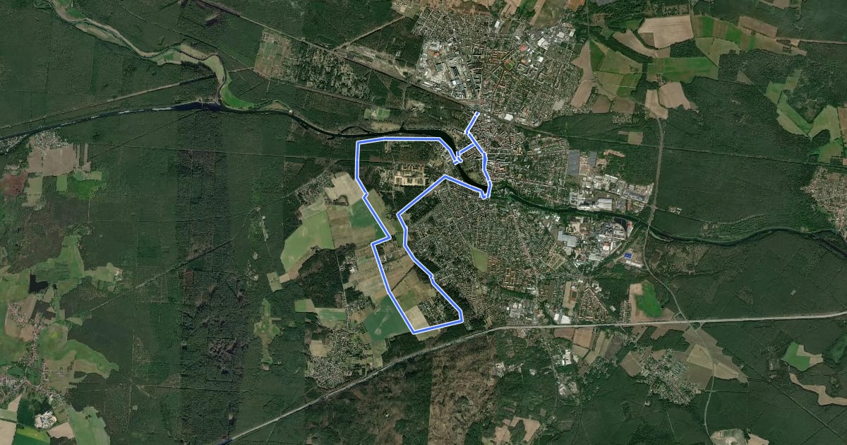 Маршрут Grüner Punkt - Route 5 на спутниковом снимке