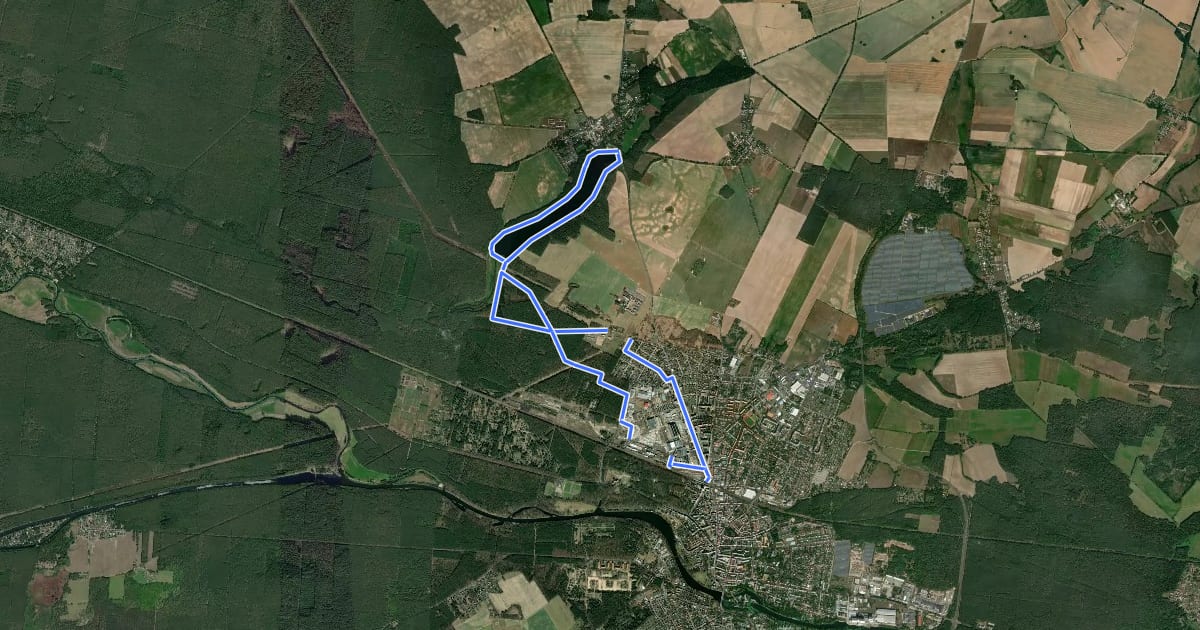 Маршрут Grüner Punkt - Route 6 на спутниковом снимке