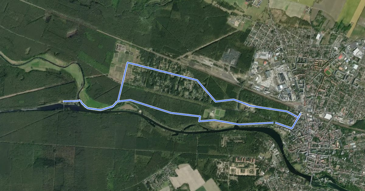 Маршрут Grüner Punkt - Route 8 на спутниковом снимке