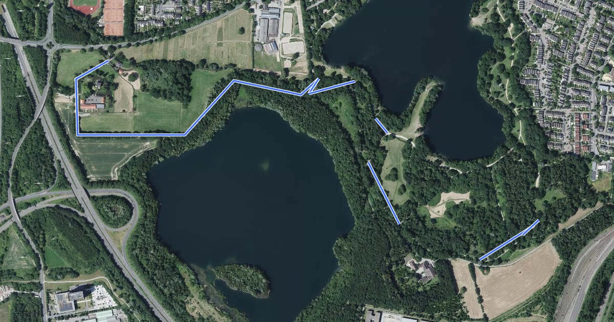 Маршрут Grüner See Rundweg A10 на спутниковом снимке