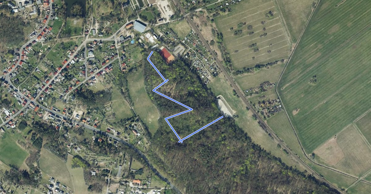 Маршрут Grüner Wanderweg на спутниковом снимке