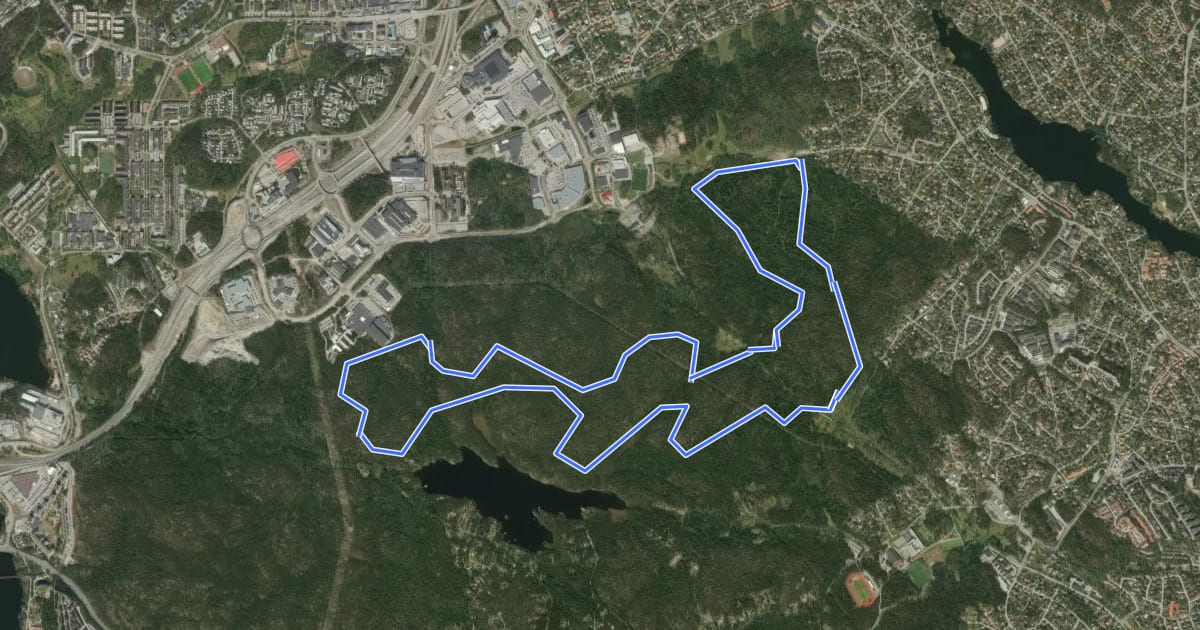 Маршрут Grönfinken 10 km на спутниковом снимке