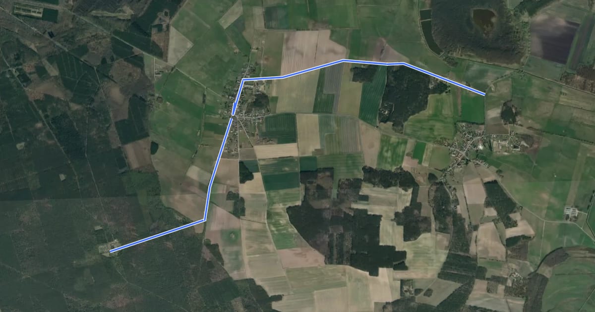 Маршрут Gräningen (32) - Spolierenberg (33) на спутниковом снимке