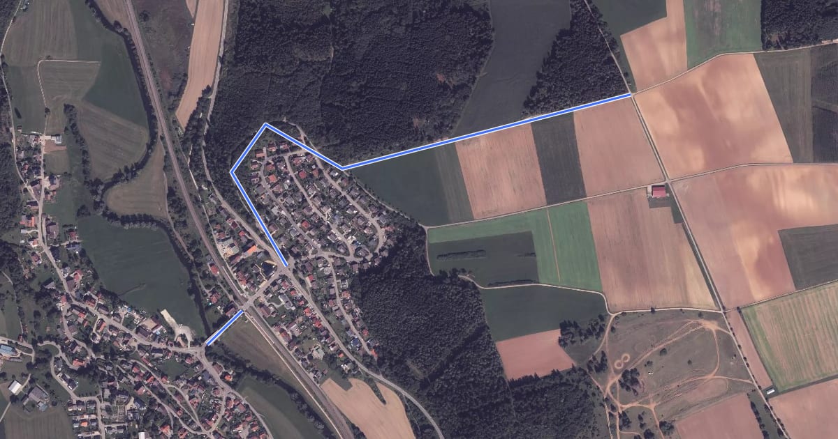 Маршрут Grüningen Gasthaus Krone - Kapellenbuck на спутниковом снимке