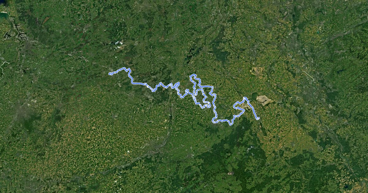 Маршрут Grünroute на спутниковом снимке