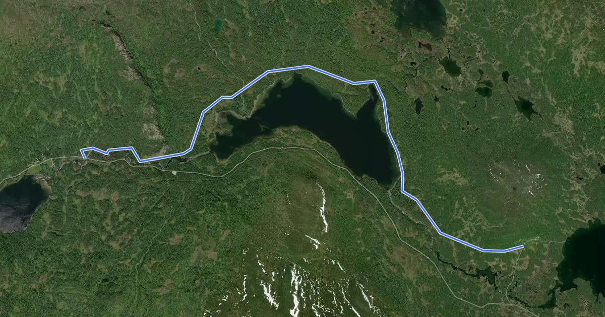 Маршрут Gränssjö - Bojtiken на спутниковом снимке