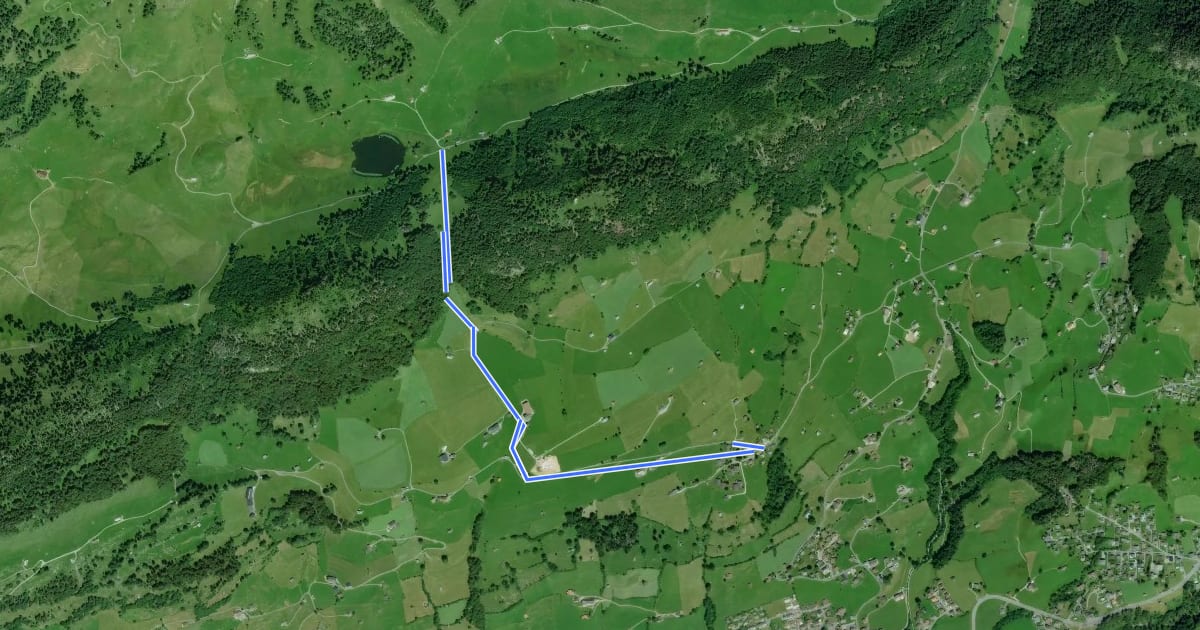 Маршрут Gräppelensee-Chrinn-Halden на спутниковом снимке