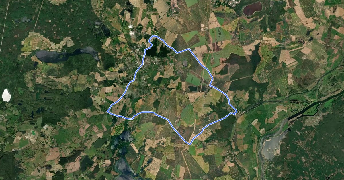Маршрут Grützpott-Radrundweg на спутниковом снимке