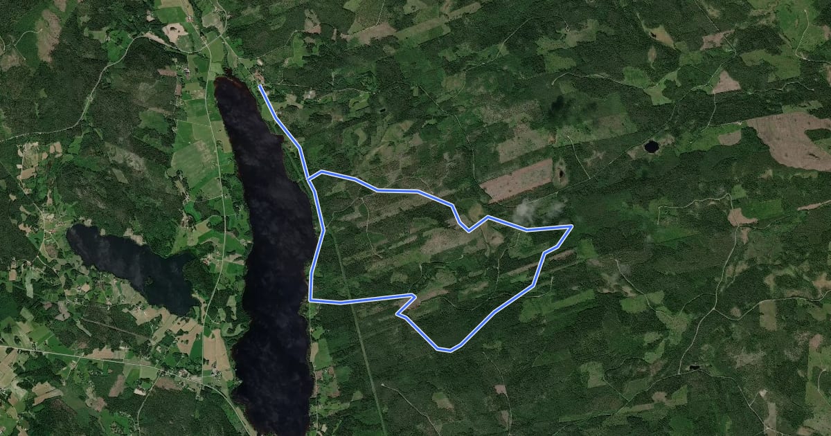 Маршрут Grövjeskullen runt 13.7km на спутниковом снимке