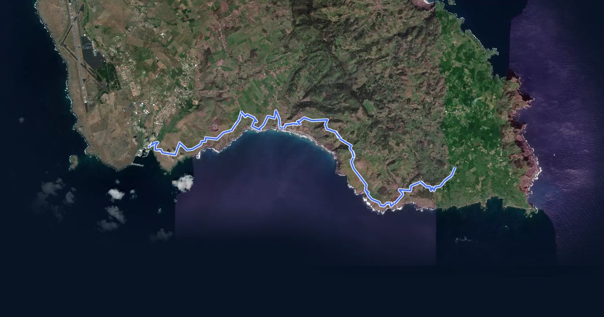 Маршрут GR01SMA Grande Rota de Santa Maria (Etapa 1) на спутниковом снимке