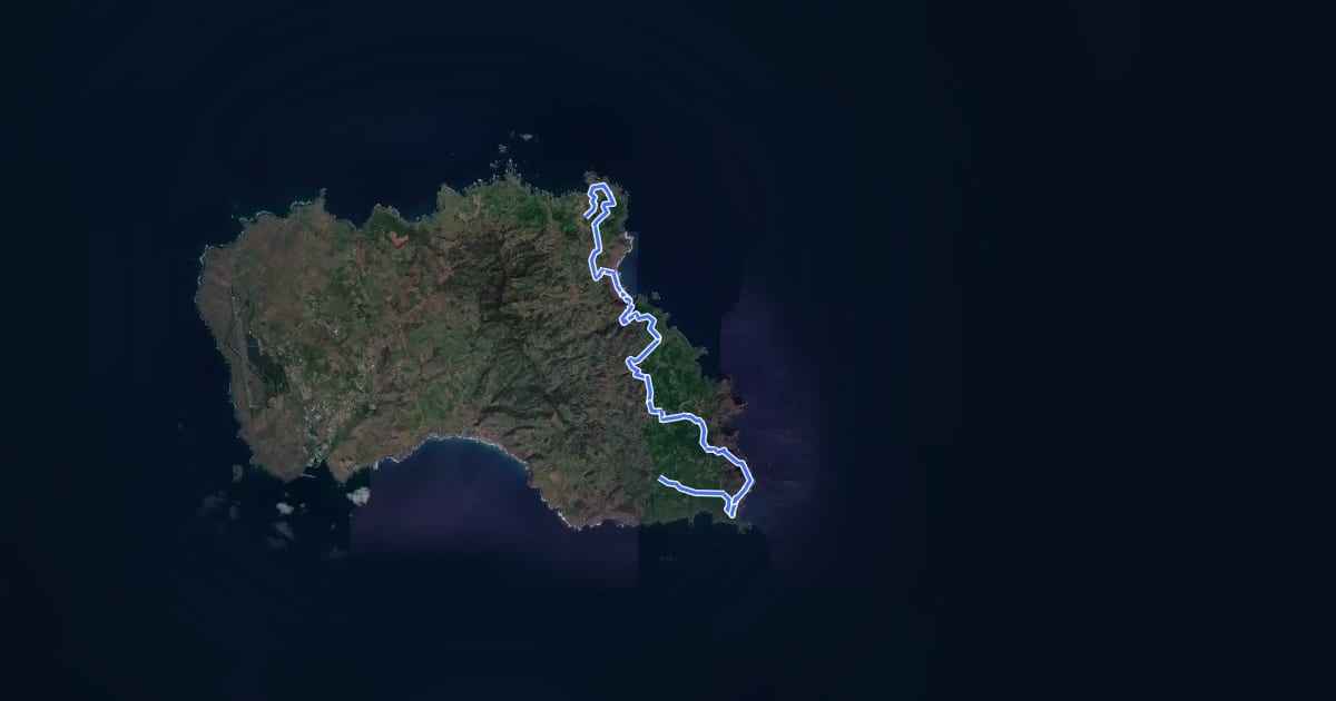 Маршрут GR01SMA Grande Rota de Santa Maria (Etapa 2) на спутниковом снимке