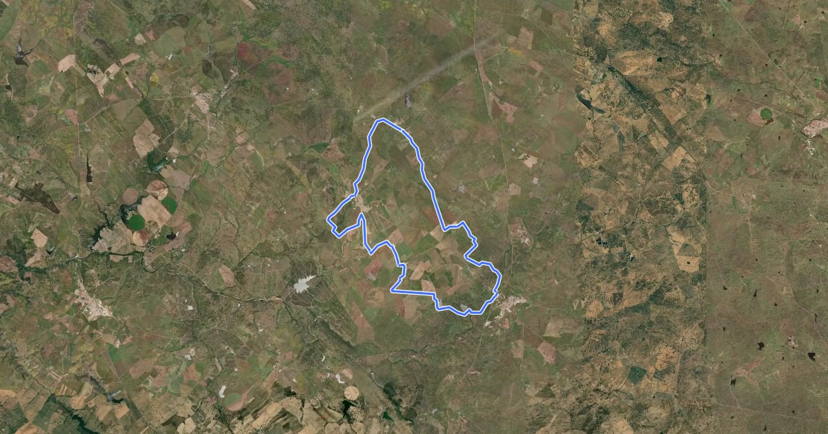 Маршрут GR42-MFT Grande Rota dos Montes de Monforte на спутниковом снимке