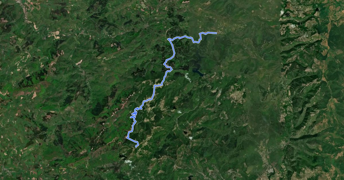 Маршрут GR71 previous route на спутниковом снимке