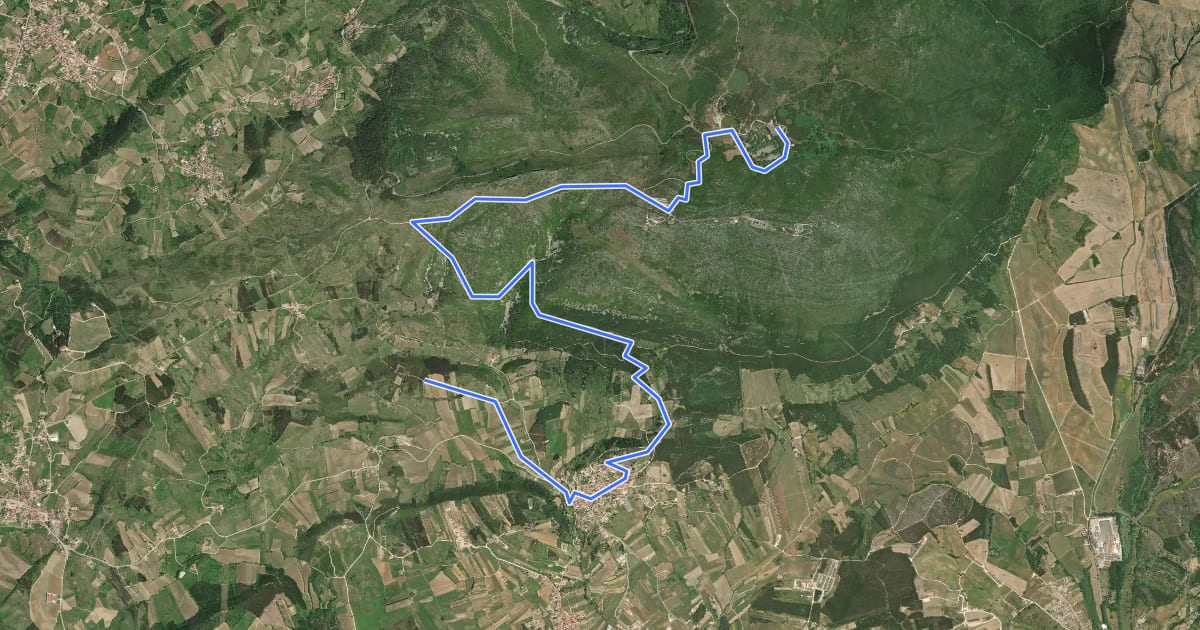 Маршрут GR77 на спутниковом снимке