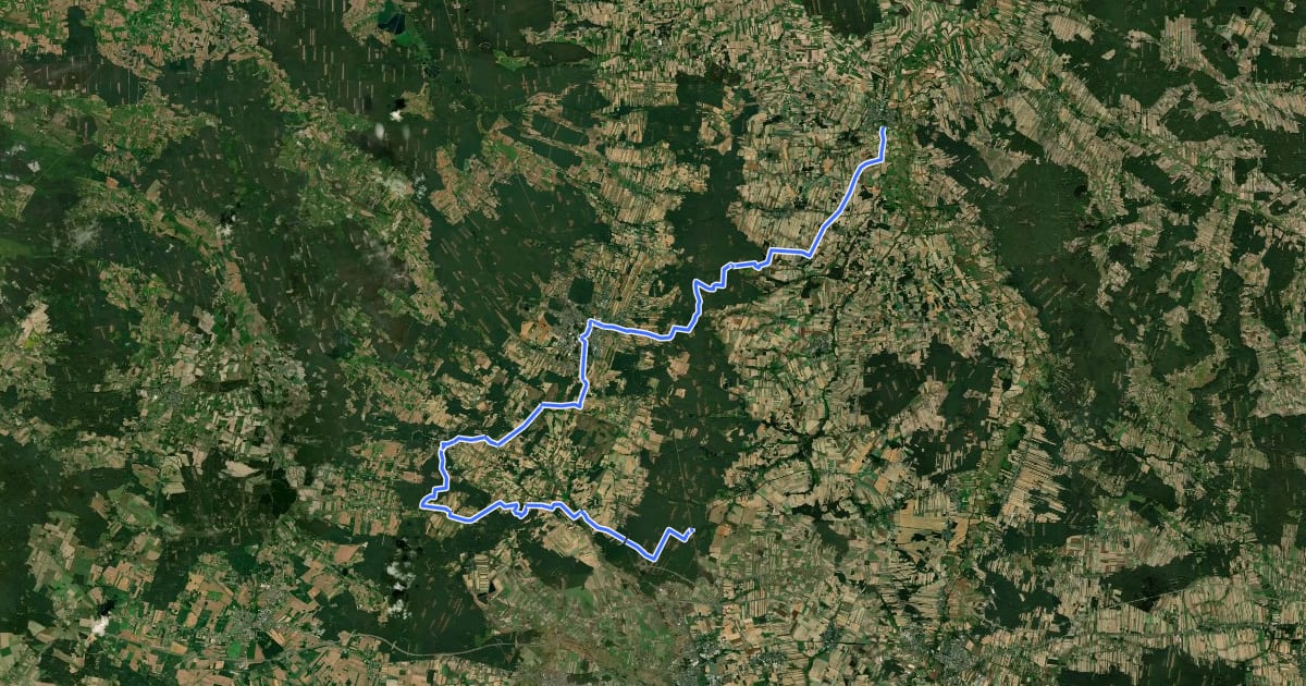 Маршрут Grabów nad Prosną - Domanin на спутниковом снимке