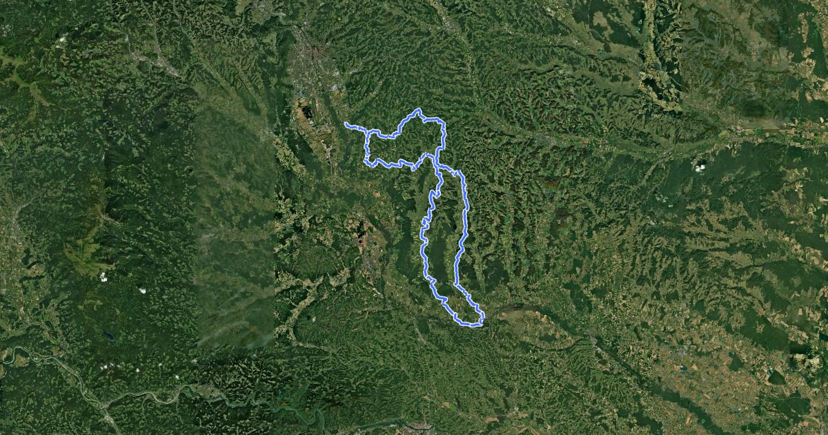 Маршрут Grabenlandtrail на спутниковом снимке