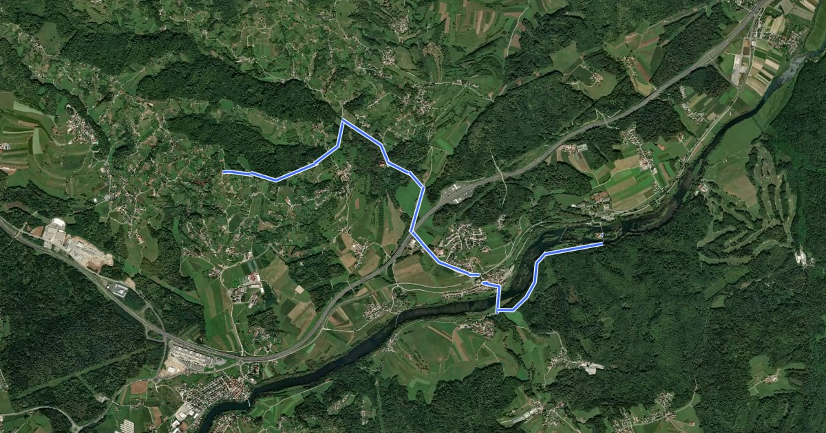 Маршрут Grad Otočec - Trška gora на спутниковом снимке
