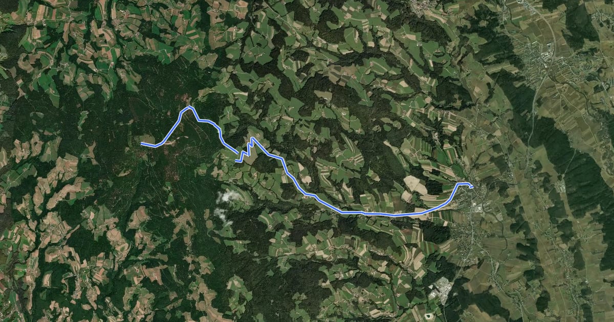 Маршрут Grafendorf Masenberg Weg 18 на спутниковом снимке