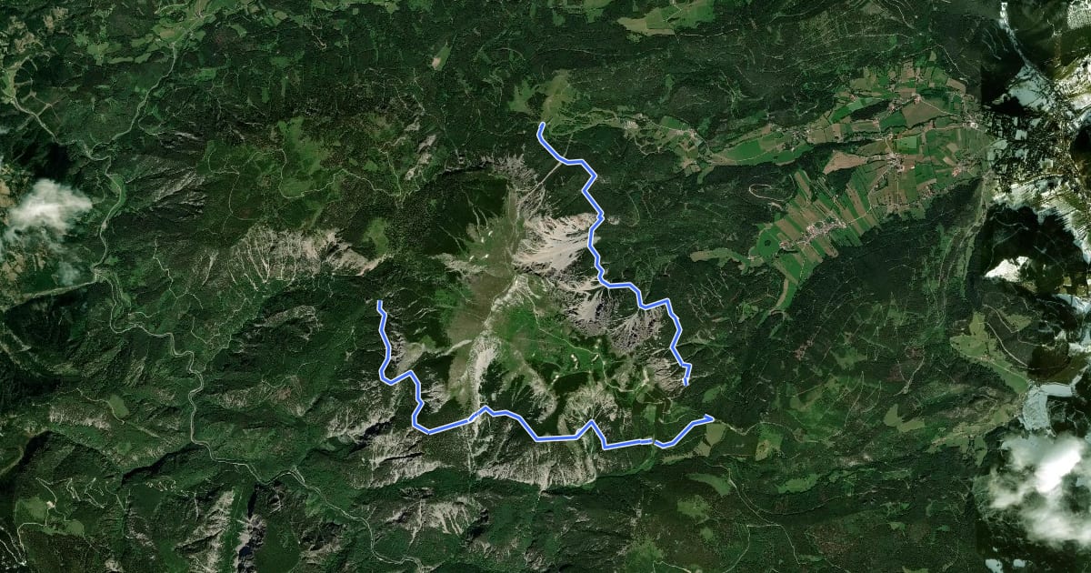 Маршрут Grafensteig на спутниковом снимке